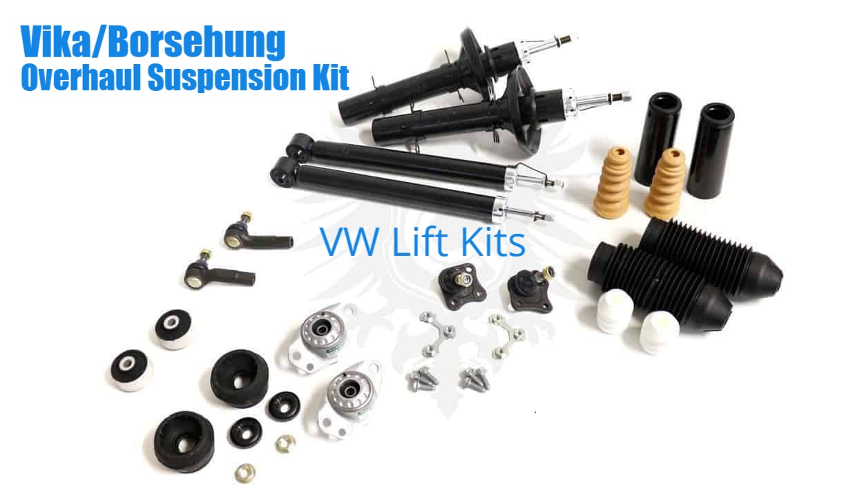 Kit includes Struts, Shocks, Top Mounts, Terminals, Ball Joints & Bump Stops Imported from Germany